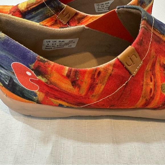 UIN Slip On Sneakers Women’s US 9 EU 41 Colorful Abstract Print Shoes - Picture 7 of 11